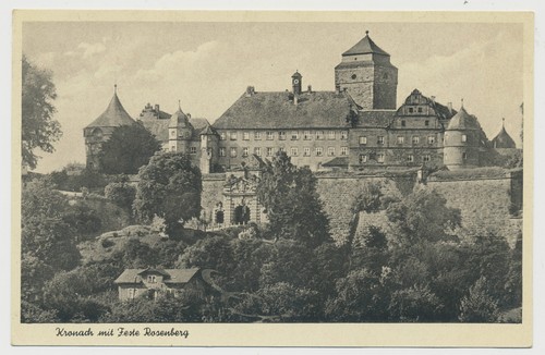 Kronach und feste rosenberg - ak,