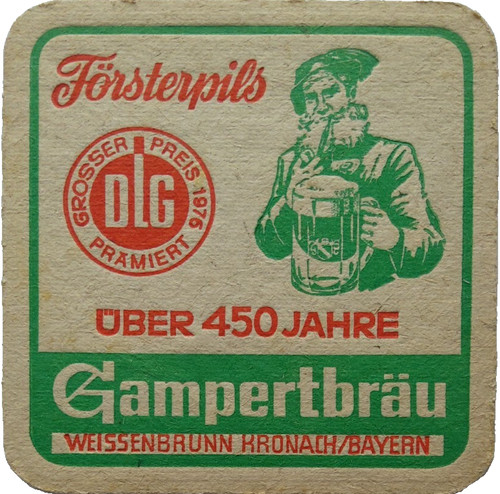 Alter bierdeckel gampertbräu - alter,