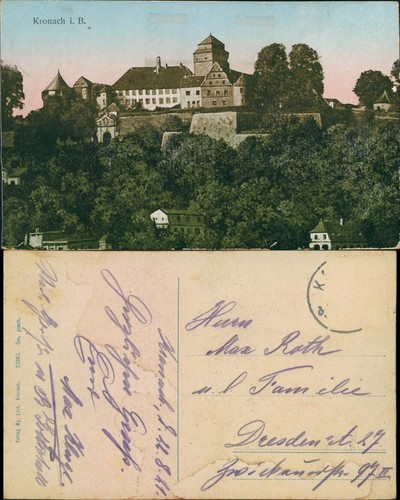 Ansichtskarte kronach blick - ansichtskarte,