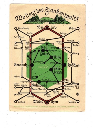 Frankenwald übersicht - 1, ak