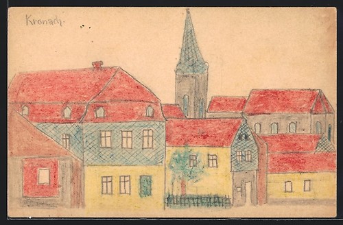 Künstler handgemalt - künstler-ak,